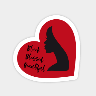 Black, blessed, beautiful, black woman Sticker